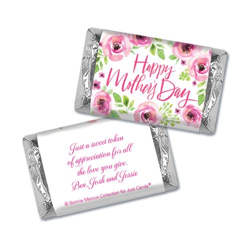 Personalized Bonnie Marcus Mother's Day Hershey's Miniatures Pink Floral
