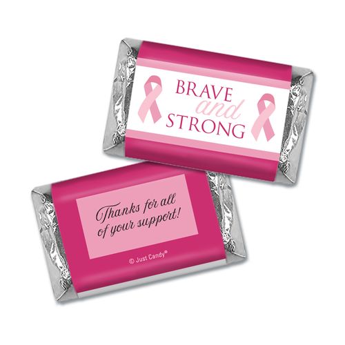 Personalized Breast Cancer Hershey's Miniatures Wrappers Brave and Strong