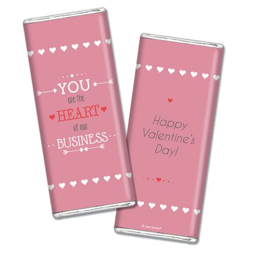 Personalized Valentine's Day Heart of Our Business Hershey's Chocolate Bar Wrappers Only