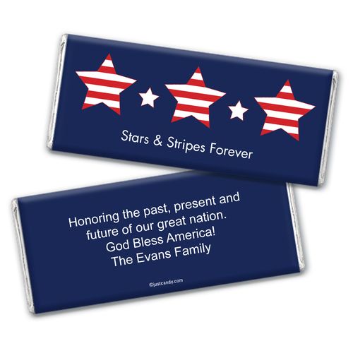 Personalized Patriotic Chocolate Bar Wrappers