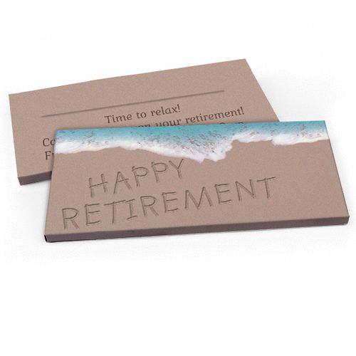 Deluxe Personalized Retirement Beach Hershey's Chocolate Bar in Gift Box