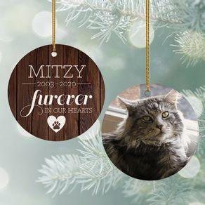 Furever In My Heart' Cat Memorial Ornament
