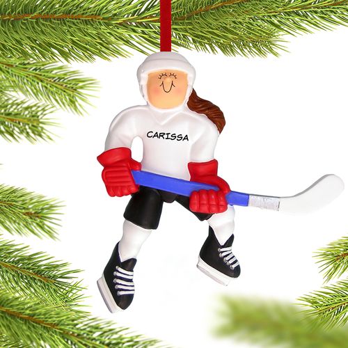Hockey Player Female Ornament