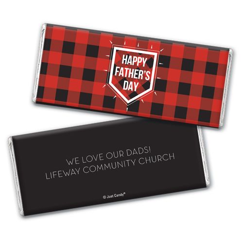 Personalized Father's Day Modern Plaid Chocolate Bar Wrappers