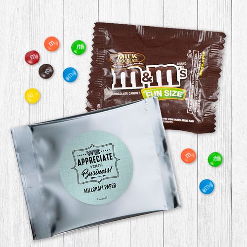 Personalized We Appreciate Your Business Milk Chocolate M&Ms