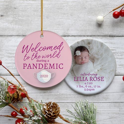 Personalized Pandemic Baby Girl Ornament