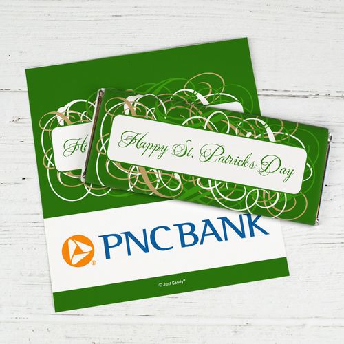 Personalized St. Patrick's Day Swirls Chocolate Bar Wrappers