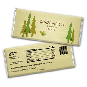 Wedding Favor Personalized Chocolate Bar Forest
