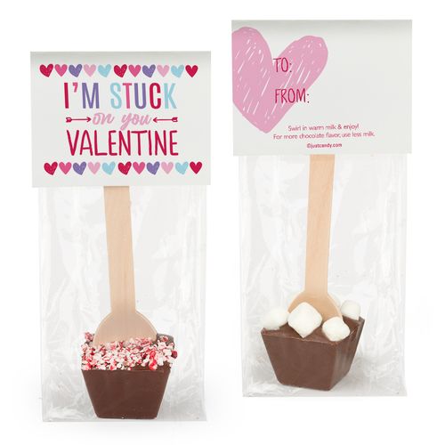 Personalized Valentine's Day Stuck on You Hot Chocolate Spoon