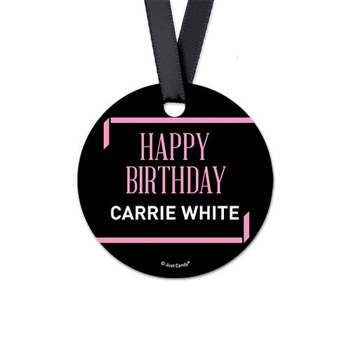 Personalized Round Let's Celebrate Birthday Favor Gift Tags (20 Pack)