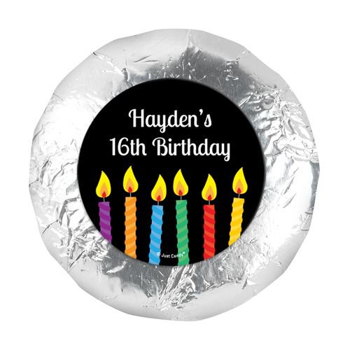 Birthday 1.25" Sticker Lit Candles (48 Stickers)