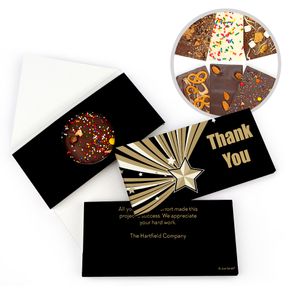 Personalized Thank You Gold Star Gourmet Infused Belgian Chocolate Bars (3.5oz)