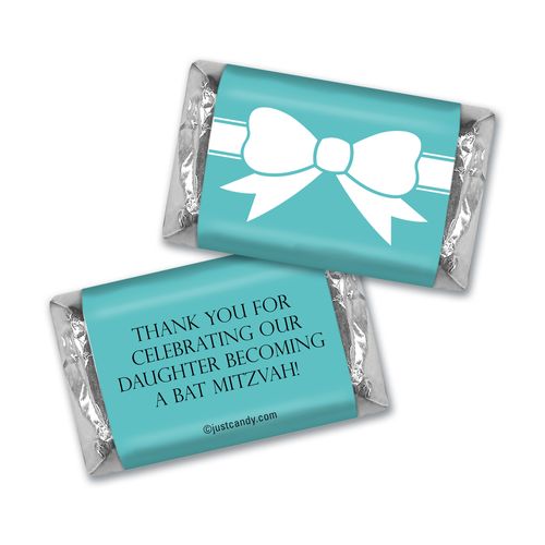 Bat Mitzvah Personalized Hershey's Miniatures Tiffany Bow Theme