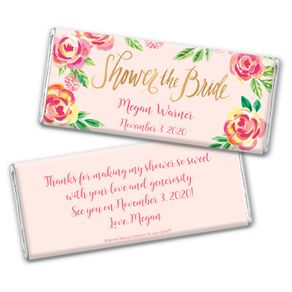 Bonnie Marcus Collection Personalized Chocolate Bar Wrappers Bridal Shower In the Pink Personalized