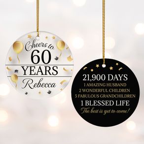 Cheers to 60 Years Ornament