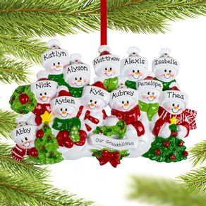 Snowman Family of 12 Ornament