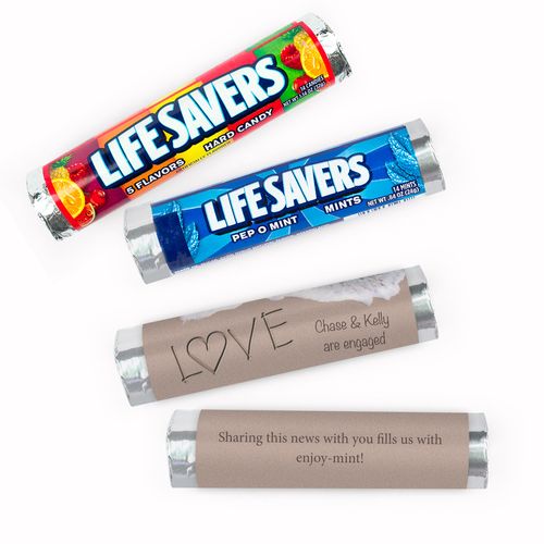 Personalized Engagement Message by The Sea Lifesavers Rolls (20 Rolls)