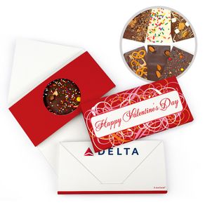 Personalized Valentine's Day Add Your Logo Swirls Gourmet Infused Belgian Chocolate Bars (3.5oz)