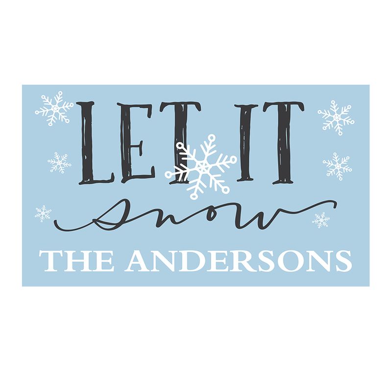 Personalized Let it Snow Doormat