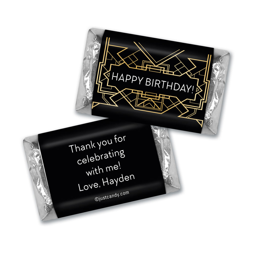 Birthday | Personalized HERSHEY'S MINIATURES | Art Deco 1920s Gatsby ...