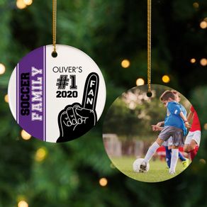 #1 Fan Soccer Ornament