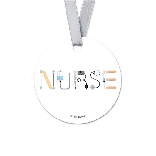 Round First Aid Nurse Appreciation Favor Gift Tags (20 Pack)