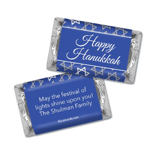 Personalized Hanukkah Hershey's Miniatures Festive Pattern
