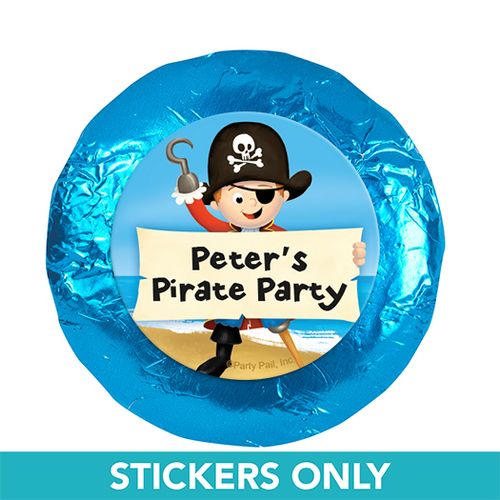 Personalized Birthday Pirate Party 1.25" Stickers (48 Stickers)