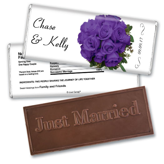 Wedding Favor Personalized Embossed Bar Flower Bouquets