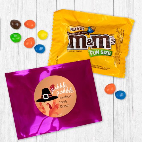 Personalized Thanksgiving Gobble Gobble Peanut M&Ms