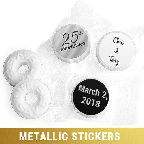 Personalized Metallic Anniversary 25th Life Savers Mints (300 Pack)