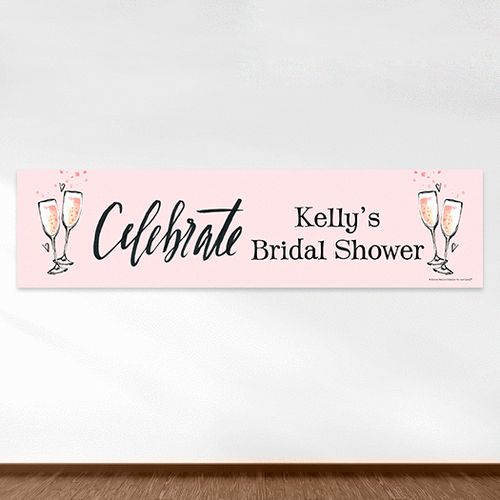 Personalized Bridal Shower The Bubbly 5 Ft. Banner