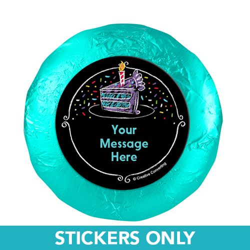 Chalk Birthday Personalized 1.25" Stickers (48 Stickers)