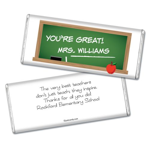 Personalized Teacher Appreciation Chocolate Bar Wrappers