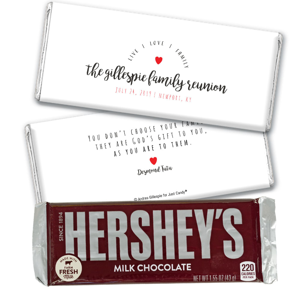 Personalized Family Reunion Live-love-family Hershey's Chocolate Bar 