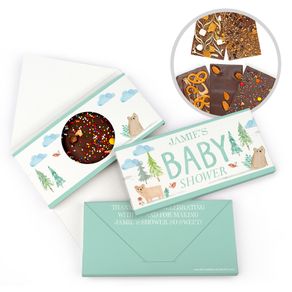 Personalized Bonnie Marcus Baby Shower Baby Bear Gourmet Infused Belgian Chocolate Bars (3.5oz)