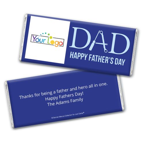 Personalized Bonnie Marcus Collection Father's Day Add Your Logo Chocolate Bar Wrappers