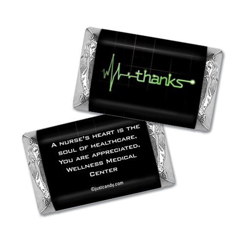 Nurse Appreciation Personalized Hershey's Miniatures Wrappers Heartbeat of Thanks