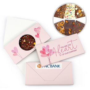Personalized Valentine's Day Sending Hearts Add Your Logo Gourmet Infused Belgian Chocolate Bars (3.5oz)
