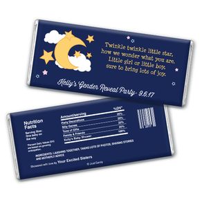 Gender Reveal Baby Shower Personalized Chocolate Bar Twinkle Twinkle Star