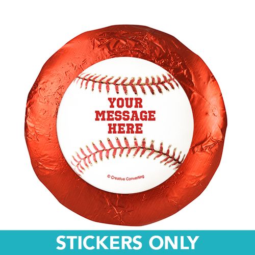 Baseball Personalized 1.25" Stickers (48 Stickers)