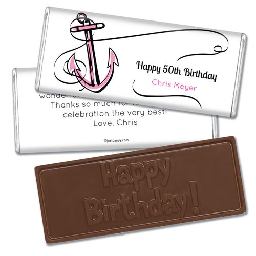 Birthday Personalized Embossed Chocolate Bar Anchor