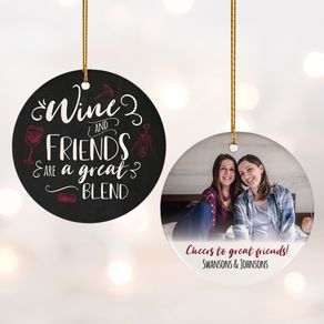 Wine and Friends Ornament