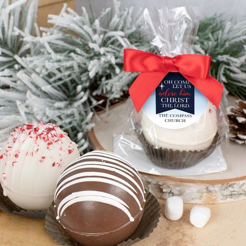 Personalized Christmas Hot Chocolate Bomb - Oh Come Let Us Adore Him