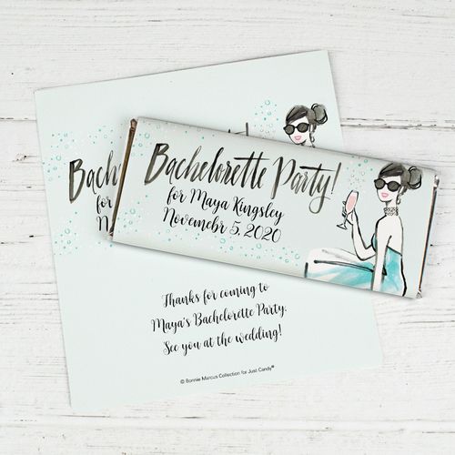 Bonnie Marcus Collection Personalized Chocolate Bar Wrappers Chocolate and Wrapper Blithe Spirit Bachelorette Party Favor