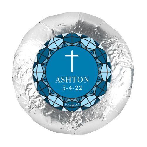 Personalized Communion Stained Glass 1.25" Stickers (48 Stickers)