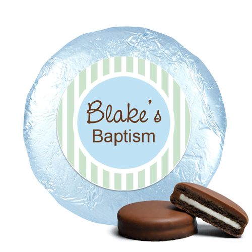 Baptism Chocolate Covered Oreos Dots & Pinstripes