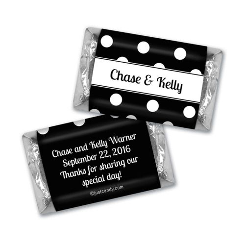 Wedding Favor Personalized Hershey's Miniatures Wrappers Polka Dots