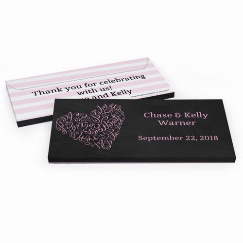 Deluxe Personalized Wedding Swirl Hershey's Chocolate Bar in Gift Box