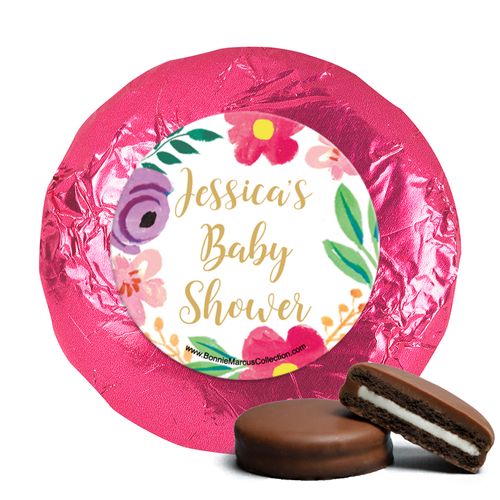 Personalized Bonnie Marcus Baby Shower Fun Floral Milk Chocolate Covered Oreos